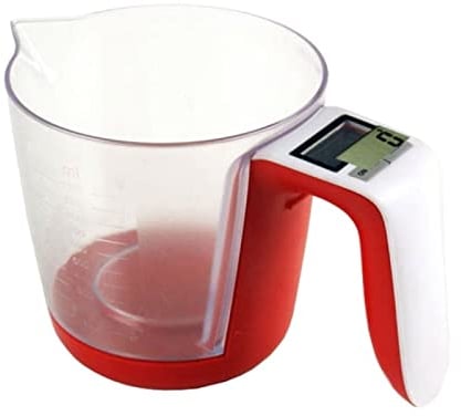 BILANCIA DA CUCINA LIQUIDI DIGITALE CARAFFA GRADUATA 3 KG DECORI ASS