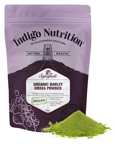Indigo Herbs Herbe d'Orge Bio en Poudre 250g (Nouvelle-Zélande)