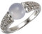 Jamelli Damen Ring 925/- Sterling Silber Glänzend Chalcedon weiß 273271046J-1