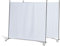 GRASEKAMP Qualität seit 1972 Doppelpack Stellwand 180x180 cm - weiß - Paravent Raumteiler Trennwand Sichtschutz