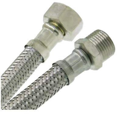 Watts - Flexible sanitaire Ø intérieur 8 mm - Flexible sanitaire Inox Ø intérieur 8mm - Femelle 3/8(12/17) / Mâle 1/2(15/21) - longueur 50 cm