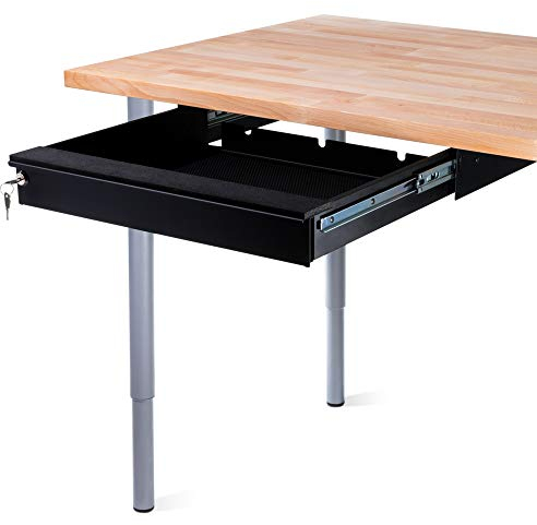 Penn-Elcom Under Desk Laptop Drawer, Lockable, for 450mm/17 Inch Laptops - Premium Sliding Security Drawers