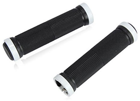 Elakte-Online Lenkergriffe in 5 Farben Schraubgriffe Fahrradgriff für Fahrrad Lenker Griffe Soft-Grip (weiß)