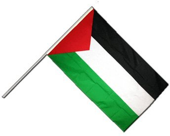 Flaggenfritze Große Stockflagge/Stockfahne Palästina + gratis Sticker