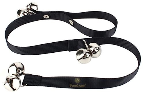 SunGrow Potty Door Bells for Dogs - Premium Quality - Potty Train Your Puppy the Easy Way - Heavy Duty Nylon Potty Doorbells with Extra Loud Bells for Housetraining Small, Medium & Large Dogs