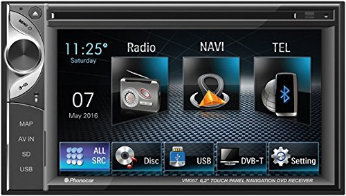 2 DIN Media Station 6,2 Zoll, DVD/Navi von Phonocar (VM057)