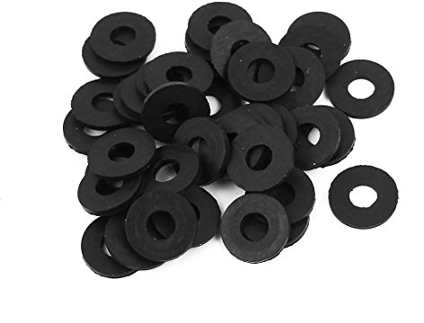 sourcing map 40 Stück Gummi Unterlegscheiben 12 mm Außendurchm. 5 mm Innendurchm. 1 mm Dicke für Wasserschlauch Wasserhahn