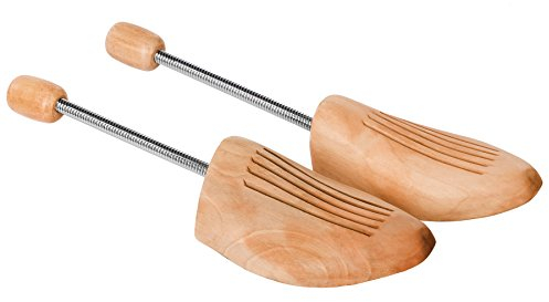 tectake 1 Paar Schuhspanner mit Spiralfeder Schuhweiter Lotusholz Holz - diverse Größen - (39-41 | Nr. 402246)