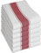 Lot de 6 grands torchons de cuisine 100 % coton de qualité commerciale non pelucheux, blanc, séchage rapide, 75 x 50 cm, Coton, Rouge., 50 x 75 cm
