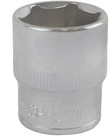 19mm 3/8 Drive Shallow Metric Socket Single Hex / 6 Sided Bergen