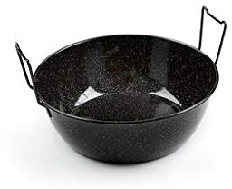 Garcima poêle friteuse Double, émaillé, Noir, 30 cm