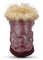 LESYPET Hunde-Lederjacke für kleine Hunde, Hundejacke, doppellagig, mit warmem Fleece gefüttert, für kleine Hunde, Welpen, Katzen, Rot, Größe M