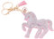 Soleebee Leder Süße Rosa Keychain Bling Kristallstrass Taschen Koffer Rucksäcke Zubehör Charm Auto Schlüsselanhänger Schlüsselring mit Quasten für Damen Mädchen (Pferd)