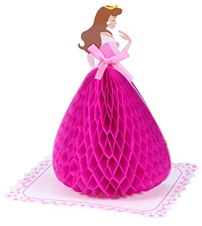 BESPORTBLE Grußkarten Kreative dreidimensionale Geburtstagskarte Druck Nachricht Segen Karte Geschenkkarte (Tanzen Prinzessin Rosa)