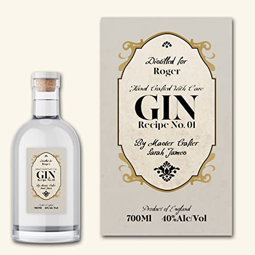 Affiche Prints L165 Personalised Vintage Speakeasy Style Gin Alcohol Fun Custom Bottle Label For Any Occasion!