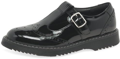 Start-rite Angry Angels Imagine Girls Senior School Shoes 6 UK Black Patent Medium