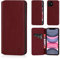 32nd Classic Series 2.0 - Real Leather Book Wallet Flip Case Cover For Apple iPhone 11 (6.1), Real Leather Design With Card Slot, Magnetic Closure and Built In Stand - Burgundy