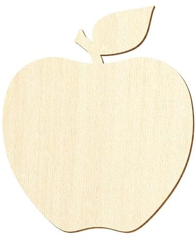 Mela in legno - decorazione tagliata su misura 3-50 cm, dimensioni: 20 cm, confezione da: 10 pezzi