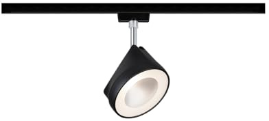 Paulmann 96924 URail LED Schienenspot Arena Einzelspot 800lm 14W 2700K dimmbar 230V Schwarz matt, Chrom Schienensystem