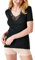 Damart Camiseta de Manga Corta, Punto Calado Thermolactyl Ropa Interior, Negro, XL para Mujer
