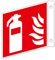 Brandengel® Hochwertiges Schild Feuerlöscher Fahnenschild Kunststoff-Platte 200 x 200 mm auch für außen Piktogramm F001 DIN EN ISO 7010 ASR A1.3