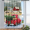 Violetpos Vorhänge Gardinen für Wohnzimmer Schlafzimmer 1 Stück Rotes Auto Bauernhof Weihnachten 135x175cm W/H