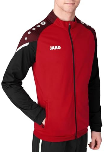 JAKO - Veste En Polyester Performante, Mixte, Rouge Noir, L
