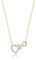 PRINS JEWELS 14 Karat 585 Gold Halskette Mit Zirkonia Herz und Einem Unendlichkeit Verbunden Anhänger