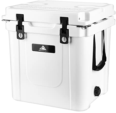 MOUNTALL Ice Cooler 33L Up to 5 Day Ice Retention Commercial Grade Food Safe Dry Ice Compatible UV Protection for The Outdoor, Beach, Fishing & Camping