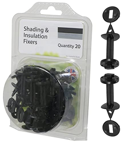 SPARES2GO Gewächshaus-Isolierung, Befestigung für Schattierungen, Luftpolsterfolie, PVC-Eckrahmen, 20 Stück