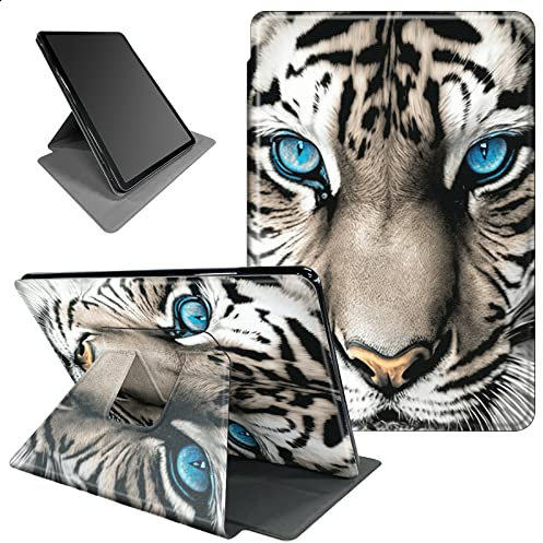 BFSEROBJ for 6 inch Kindle Paperwhite 10th Generation 2018 Release/Kindle Paperwhite E-Reader Edition 360 Rotating Degree Stand Lightweight Protective Smart Cover with Auto Wake/Sleep - Tiger