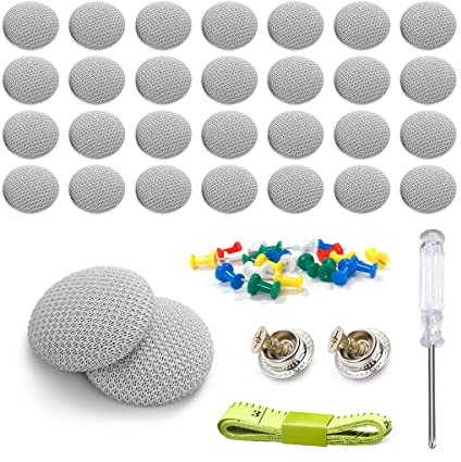 CGEAMDY Kit Riparazione Cielo Auto, Bottoni Universali per Riparazione Cielo Auto, Riparazione Puntine per Cielo Autos Rivetti Pulsante del Tetto, Rivetti Tetto Auto Pulsante Riparaziones(Grigio)