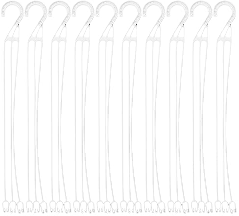 Cabilock Blumentöpfe 30 Stücke Blumenampel Haken Ketten Kunststoff Hängeampel Halterung Pflanzenaufhänger Pflanzenhalter für Pflanzgefäß Pflanztopf Hängetopf Halter Pflanzen Aufhänger