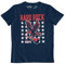 Hard Rock Unisex Americana Navy Tee mit Adler Gitarre Stars, Marineblau, Klein