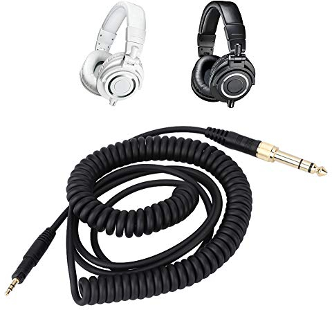 Audio Technica Ath M50X Ersatzkabel, Ath-M50X Kabel, Stereo-Klinkenkabel, 160 cm Kopfhörer-Verlängerungskabel, Leitungsdraht, Audiokabel für Ath M50X M40X M70X
