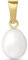 Amberta Allure Damen Anhänger mit Perle aus 9K Gold: Perlenanhänger ohne Kette in Gold - 7 bis 8 mm