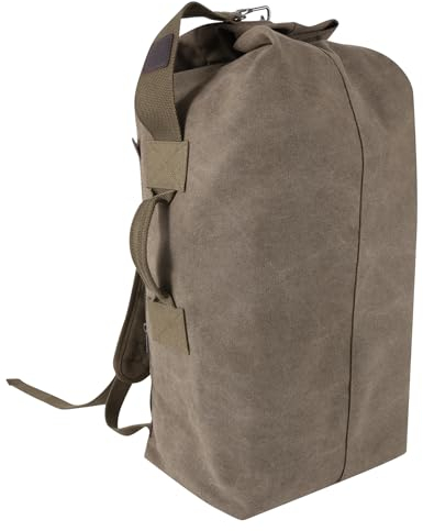 Große Kapazität Canvas Rucksack Taktische Militär Seesack Reise Klettern Tasche, Gym Bag Top Load für Outdoor Sports, Grün (Army Green), Upgrade L, modisch