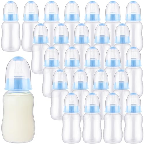 SiliFine Mini-Flaschen, Geschenksets für Babypartys, Partyflaschen, Geschenksets für Gender Reveal, Geburtstagsparty, Geschenk, Blau, 30 Stück