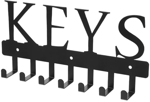 Garneck dekorative schwarze Wandhaken große Schlüsselhaken Schlüsselanhänger Huthaken schlüsselhalter wand Briefhalter mit Haken Metall Handtuchhaken Geländer anschließen Haken regal Eisen