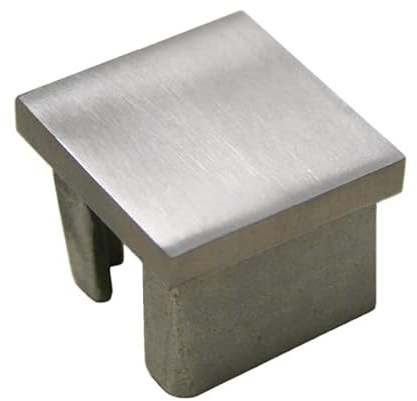 Vierkantrohrstopfen für Rohr Ø 50 x 50 x 2,0 mm Edelstahl V2A Endkappe Stopfen Edelstahlkappe Deckel Rohrstopfen Rohrverschlussstopfen Geländer Rohrverschluss VA A2 AISI304 AISI 304