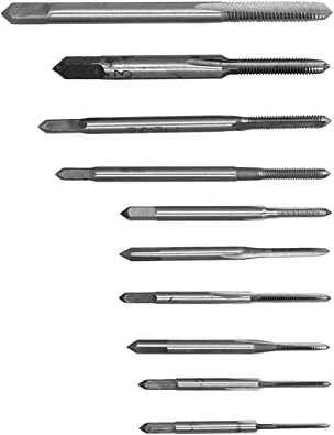 Mini Maschi per Filettatura, Set di Maschi a Macchina da 10 Pezzi, Maschi per Micro Orologi, Micro Maschi HSS, Mini Maschi per Filettatura, Maschi per Fresatura di Filetti per