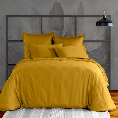 Housse de Couette 240x260 cm Satin de Coton Bronze