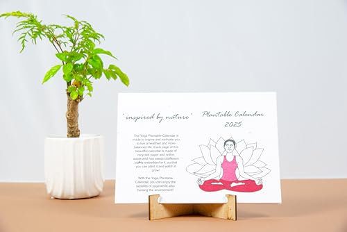 Seed Paper Plantable Wellness Calendar | 2025| Yoga Calendar made from 100% recycled vegan material