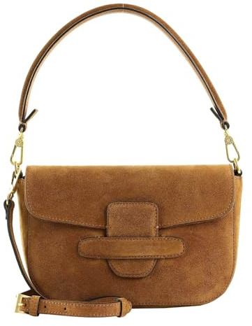 Abro Schultertasche Umhängetasche Leather Suede Shoulder Bag Camilla Cuoio terracotta