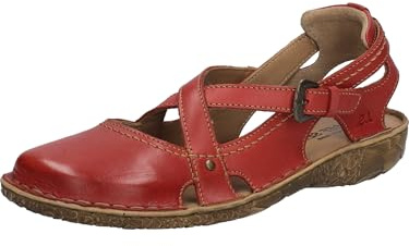 Josef Seibel Damen Sandaletten Rosalie 13, Frauen Sandalen,Weite G (Normal),Freizeitschuhe,offene Schuhe,Strandschuhe,Rubin,43 EU
