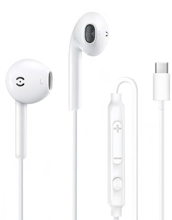 MAS CARNEY Auriculares USB c TH9, Cuffie con Filo Tipo c con Mic, cuffie Type c compatibles con iPhone 15 16 17 iPad, Samsung Galaxy S25 S24 S23 A55 A53, Pixel, Xiaomi, Honor, OPPO Vivo