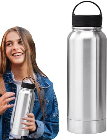Water Bottle With Secret Compartment - Stainless Steel Diversion Safe Insulated Water Bottle For Hot And Cold Drinks, Wall Vacuum Insulated Tumbler Insulated Water Bottle With Hidden Storage - Stainle