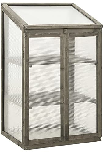 Home & Garden Serre de jardin en bois de bois de chauffage 60 x 45 x 100 cm