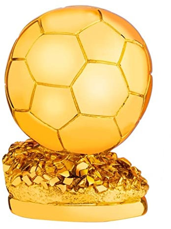 ZLSNOBLE Trophée de la Coupe du monde de football Golden Ball Award, cadeau du meilleur joueur, souvenir des fans de football (15 cm)
