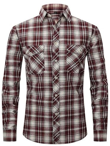 Generisch Men's Cotton Men's Business Slim Casual Shirt Long Sleeve Shirt Men's Denim Shirt Long Sleeve, H, M